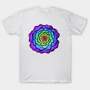 Rainbow Space Rose T-Shirt